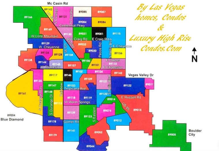 Greater Las Vegas Zip Code Map 4175